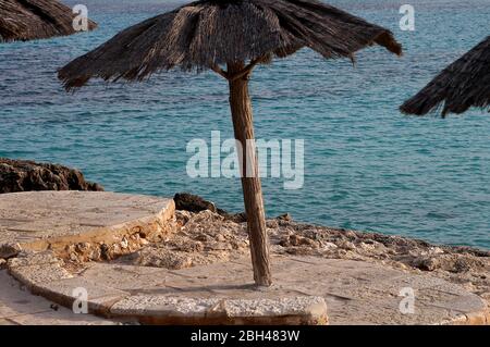 Binibèquer, Binibeca. Fischerdorf und Strand. Menorca, Spanien Stockfoto