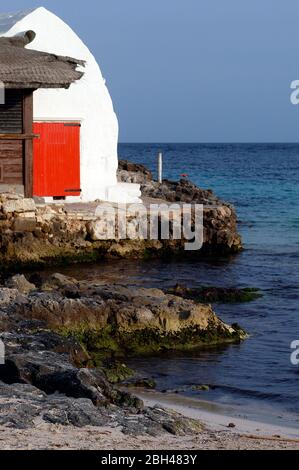 Binibèquer, Binibeca. Fischerdorf und Strand. Menorca, Spanien Stockfoto