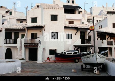 Binibèquer, Binibeca. Fischerdorf und Strand. Menorca, Spanien Stockfoto