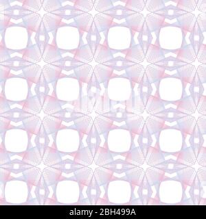 Guilloche rosa Vektor nahtlose Muster. Farbiger Hintergrund mit dünnen Linien und optischer Überblendung Stock Vektor
