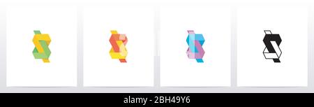 Abstraktes Design Mit Knoten-Logo Stock Vektor