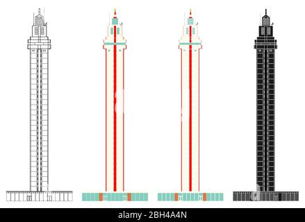 Florida Tower vor Blick Stock Vektor