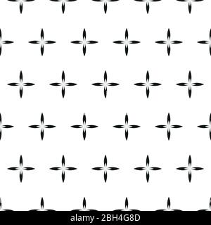 Abstrakt Vektor geometrische nahtlose Muster mit Blumen. Monochromer Hintergrund. Geschenkpapier. Print für Innenarchitektur und Stoff. Kinder farbenfrohe BA Stock Vektor