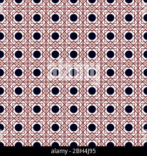 Abstraktes geometrisches Muster mit Punktmuster. Farbiger Hintergrund. Geschenkpapier. Print für Innenarchitektur und Stoff. Kinder bunten Hintergrund. Stock Vektor