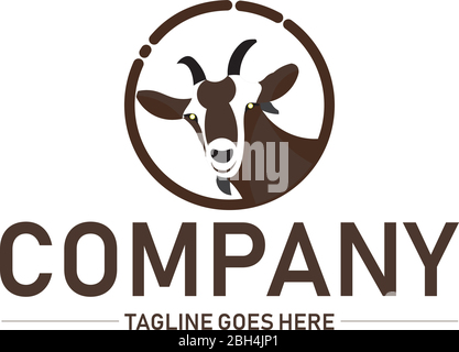 Ziegenlogo, Inspiration für Animal Logo Design Stock Vektor