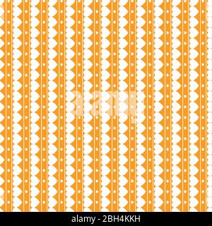 Nahtlose Vektor-Muster mit weißen Herzen auf orangefarbenem Hintergrund Stock Vektor