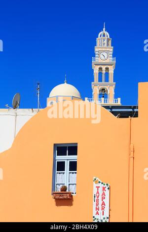 Kathedrale von St, Johannes der Täufer, Stadt Fira, Santorin, Griechenland, Europa Stockfoto