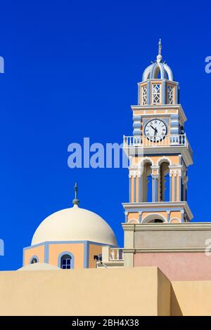 Kathedrale von St, Johannes der Täufer, Stadt Fira, Santorin, Griechenland, Europa Stockfoto