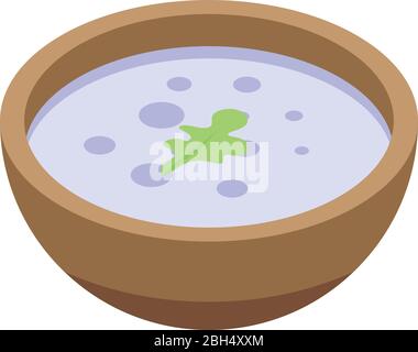 Pilzsuppe Symbol, isometrische Stil Stock Vektor
