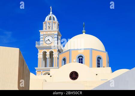 Kathedrale von St. Johannes dem Täufer, Fira Stadt, Santorini Insel, Griechenland, Europa Stockfoto