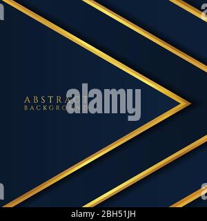 Abstrakt Dreieck Luxus Hintergrund Gold Farbe Premium-Design. vektor-Illustration. Stock Vektor