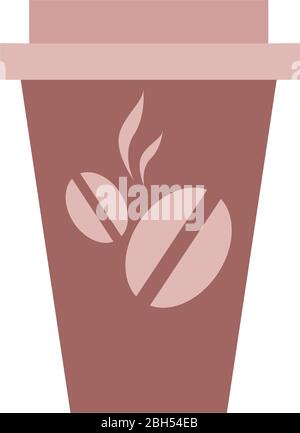 Einweg-Pappbecher mit Kaffee. Isolierte Vektordarstellung. Stock Vektor