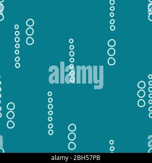 Kreis Drops vertikale Linien von offenen Kreisen auf blauem Hintergrund nahtlose Vektor wiederholen Muster Oberflächendesign Stock Vektor