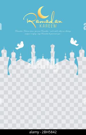 Silhouetten von Moscheen. Ramadan kareem Hintergrund. Schöne ramadan kareem Grußkarten Designs Stock Vektor