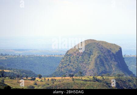 Äthiopische Landschaften im südlichen Teil der Oromia-Region. Stockfoto