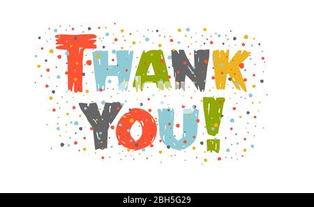 Danke bunte Buchstaben Hintergrund Banner Stock Vektor