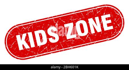 Kinder Zone Schild. Kinder Zone Grunge rote Marke. Etikett Stock Vektor