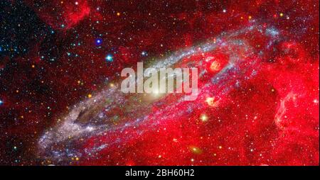 Red nebula. Elements of this image furnished by NASA. Stockfoto