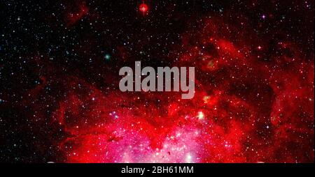 Red nebula. Elements of this image furnished by NASA. Stockfoto