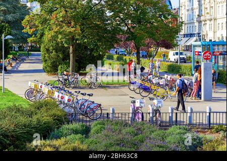 Blick auf die Straßen von Wien Stockfoto
