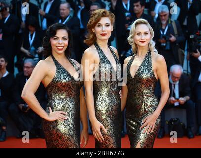 VENEDIG, ITALIEN - AUGUST 31: Ladyvette geht auf dem roten Teppich der Vorführung "A Star is Born" während der 75. Filmfestspiele von Venedig am 31. August 2018 Stockfoto