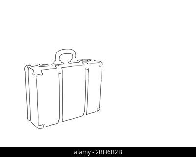 Menschen Reisen Linienzeichnung, Vektor Illustration Design. Stock Vektor