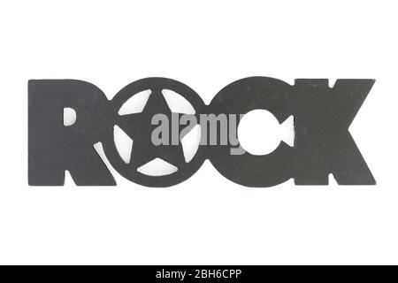 Felsdekoration auf weißem Hintergrund Stockfoto