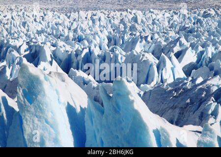 Detailansicht des Gletschers Perito Moreno. Patagonien, Argentinien Stockfoto