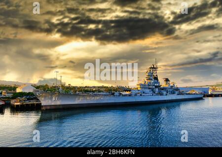 Schlachtschiff USS Iowa Stockfoto