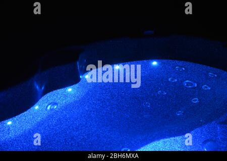 Blick auf ein Spa bei Nacht, Whirlpool bei Nacht, Frankreich Stockfoto