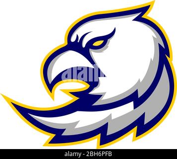 adler Kopf Sport-Gaming-Logo Vektor Abzeichen Emblem Stock Vektor