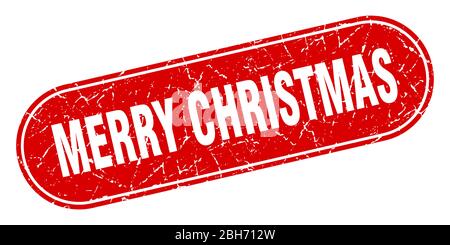 frohe weihnachten Zeichen. frohe weihnachten grunge roten Stempel. Etikett Stock Vektor