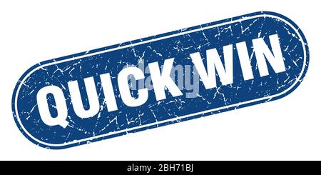 Schnelle Sieg Zeichen. Schnelle gewinnen Grunge blauen Stempel. Etikett Stock Vektor