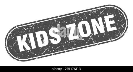 Kinder Zone Schild. Kinder Zone Grunge schwarz Stempel. Etikett Stock Vektor