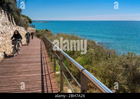 Camí de Ronda, Roda de Berà, Tarragonès, Tarragona, Katalonien Stockfoto