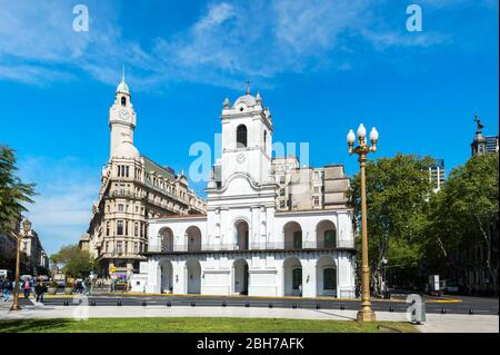 Das Cabildo, nationales historisches Museum, ehemaliges Rathaus, Sitz der Regierung während der Kolonialzeit, Buenos Aires, Argentinien Stockfoto