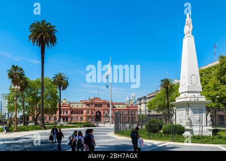 Casa Rosada oder Pink House, Residenz des Präsidenten der Republik und Sitz der Regierung, Buenos Aires, Argentinien Stockfoto