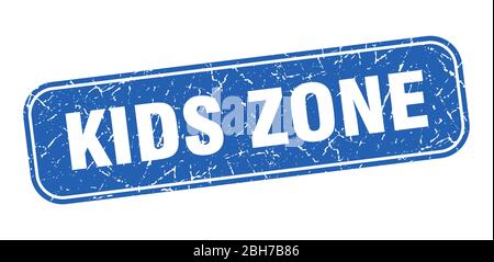 Kinder Zone Stempel. Kinder Zone Platz grungy blaues Zeichen Stock Vektor