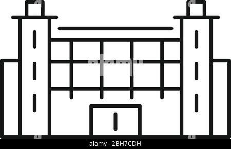 Symbol für das Ausstellungszentrum des Händlers. Outline Händler Ausstellungszentrum Vektor-Symbol für Web-Design isoliert auf weißem Hintergrund Stock Vektor