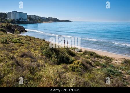 Platja Llarga de Salou, Cap de Salou-El Roquer, Salou, Tarragonès, Tarragona, Katalonien Stockfoto