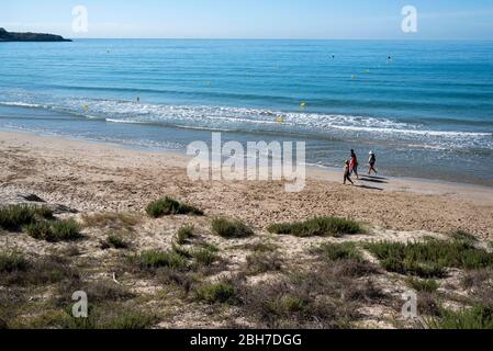 Platja Llarga de Salou, Cap de Salou-El Roquer, Salou, Tarragonès, Tarragona, Katalonien Stockfoto