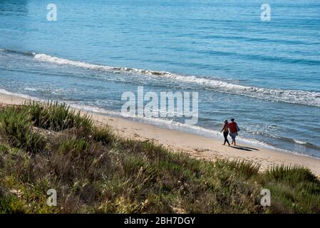 Platja Llarga de Salou, Cap de Salou-El Roquer, Salou, Tarragonès, Tarragona, Katalonien Stockfoto