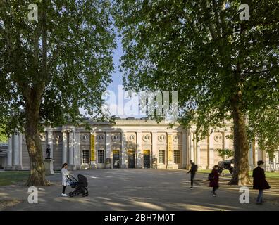 Besucherzentrum. Old Royal Naval College, London, Großbritannien. Architekt: Sir Christopher Wren, Nicholas Hawksmoor, 2019. Stockfoto