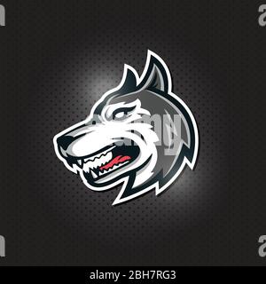 husky, Wolf Kopf eSport Gaming Maskottchen Logo Stock Vektor