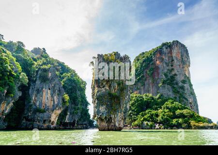 Khao Phing Kan aka James Bond Island in der Andamansee in Thailand Stockfoto