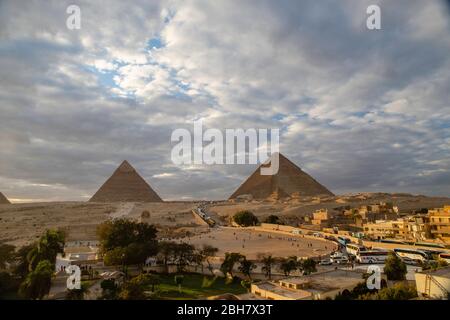 Pyramiden Von Gizeh; Al Haram, Regierung Von Gizeh, Ägypten. Stockfoto
