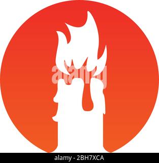 Candle light Icon Logo Design Vektor Vorlage Stock Vektor