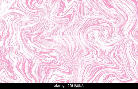 Rosa und weißer Hintergrund mit wirbelnden Marmor-Effekt Muster mit Verflüssigen. Vektor hat Kopierraum mit Platz für Text und Bilder. Ideal für Hintergrundbilder. Stock Vektor