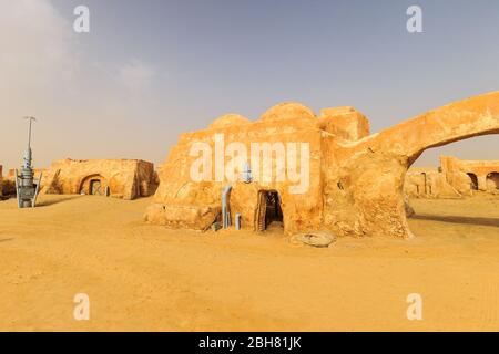 Die Landschaft des Planeten Tatooine aus dem Film Star Wars Stockfoto