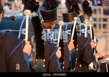 Austin, Texas, USA, 29. September 2009: Studenten treten beim jährlichen Marching Band Festival für High Schools in der Umgebung von Austin auf. ©Bob Daemmrich Stockfoto